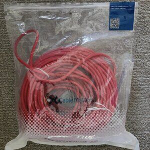 100FT 24AWG Cat6 550MHz UTP Ethernet Cable, Red